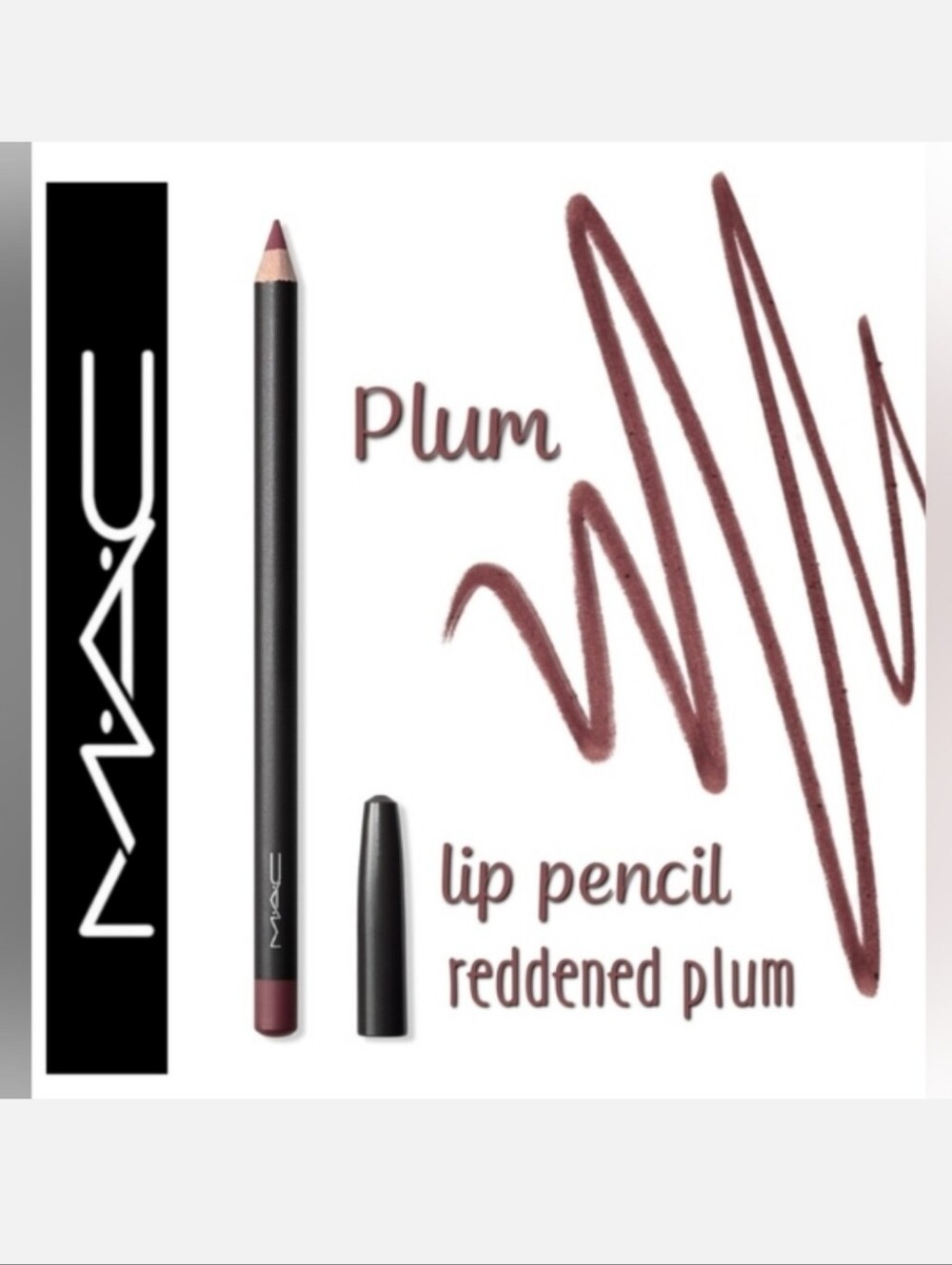 Mac Cosmetics Plum Reddened Plum Lip Pencil Liner Brand New in Box Authentic